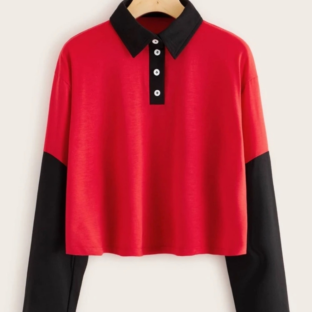Collared crop top